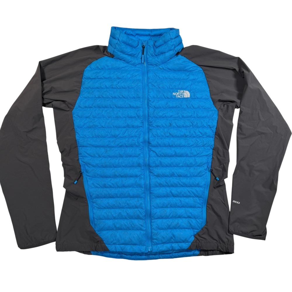 The North‎ Face Verto Micro Jacket Mens Large 800 Down Hybrid Puffer Blue Gray